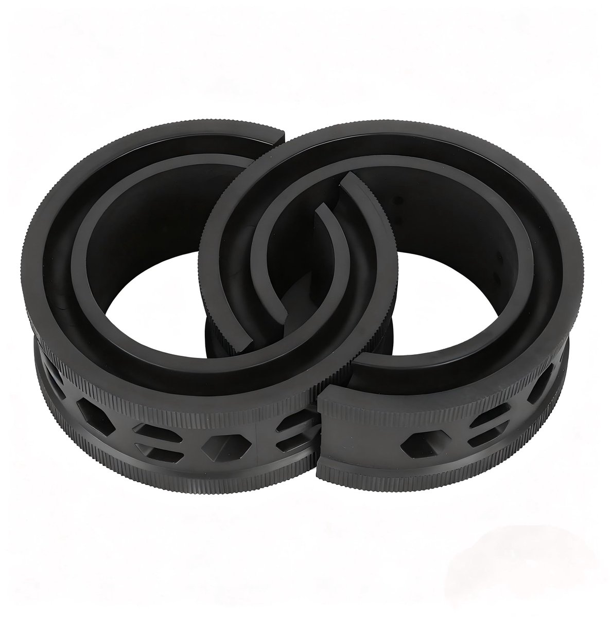 Vlemico - Auto Coil Lente Buffer Rubber - Schokdemper Kussen - Duurzaam en slijtvast - Zwart - Vermindert ruis en vibratie - Geschikt voor alle auto's