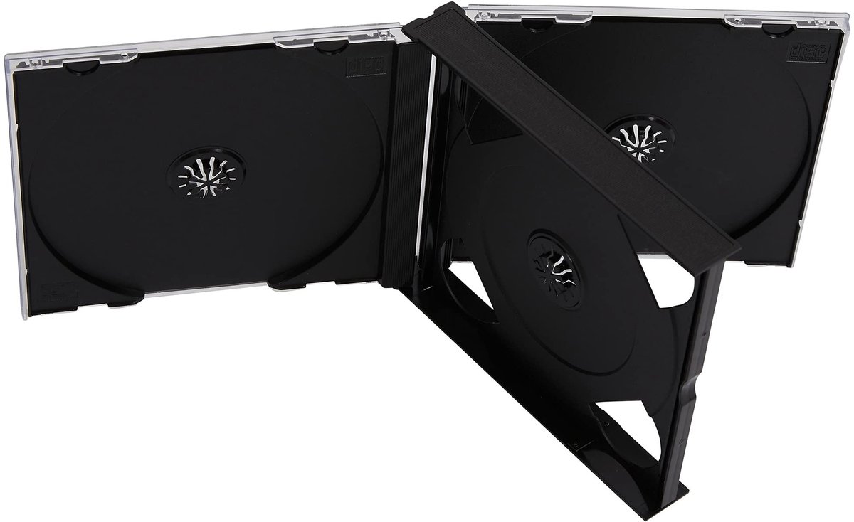 Smoakez - CD/DVD Case - Set van 10 - Ruimtebesparend - 4 CDs - Ideaal voor opslag - Compact formaat - Geschikt voor archivering - Zwart