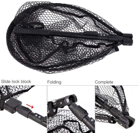 Floating Fishing Net - Aluminium Legering Hand Schepnet - Draagbaar Brailer Rubber Gecoat Landingnet - Handduiknet Vissen - Vissersgereedschap Voor Kayak - Steelhead - Zalm - Bootvissen - Drijvend Vissen van Merkloos — afbeelding 3