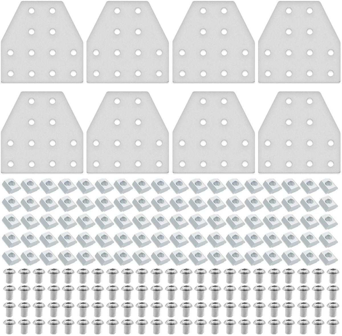 2040 T Hoek Beugel - 2040 Hardware Connector - Zilver - T Slotted Accessoires - 12-Hole - Geschikt voor hoekmontage - Aluminium