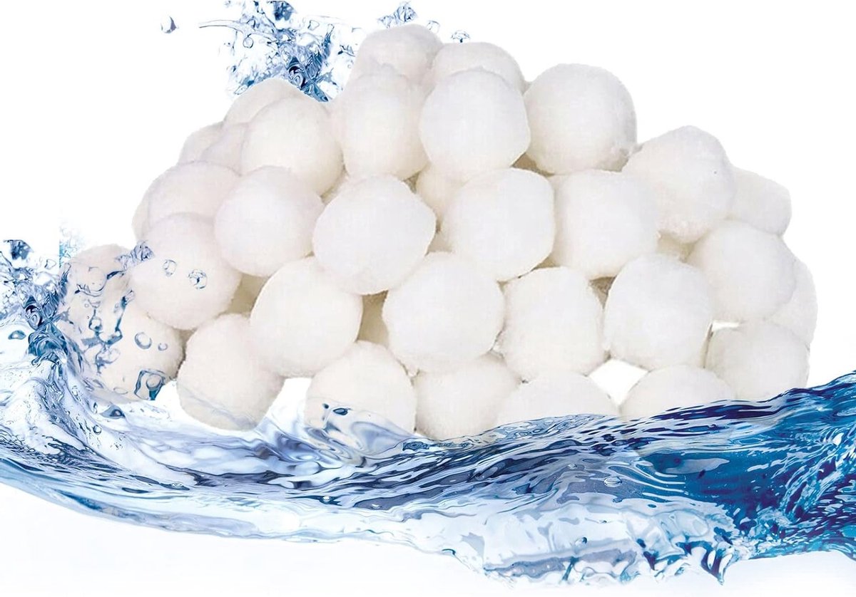 Filterballen voor Zwembaden, 1000 g, Vervangende Filterbal voor Zandfilter, Effectieve Pool Cleaning en Waterzuivering