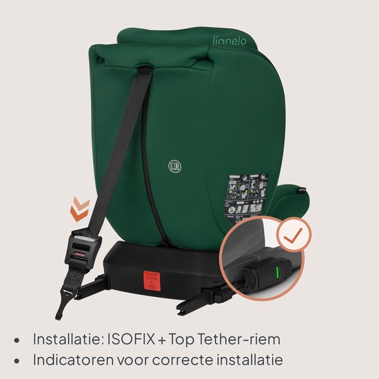Lionelo Bastiaan - i-Size Autostoeltje 4in1 - 360° Draaibaar - ISOFIX & Top Tether - Groep 0-1-2-3 (40-150 cm) - SideProtect Zijbescherming - Memory Foam Hoofdsteun - RWF & FWF - Verstelbare Hoofdsteun & Rugleuning - DriSeat Luchtcirculatie van LIONELO — afbeelding 5