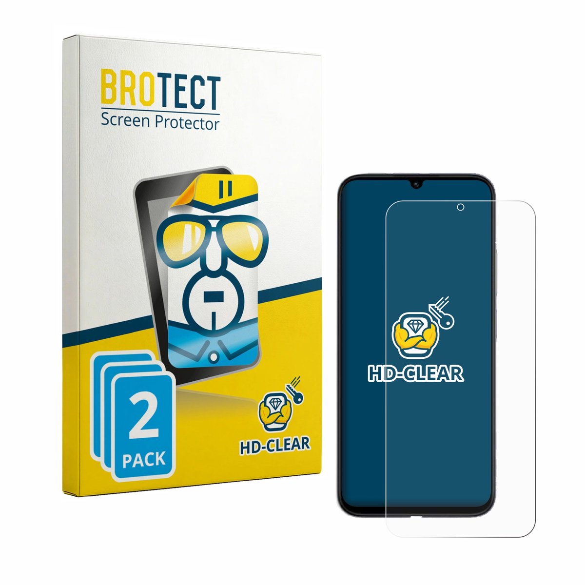 BROTECT - Screenprotector voor Redmi R70m 5G - Folie Beschermfolie transparant 2 Stuks