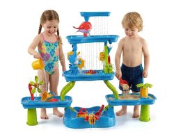 Meedeer XXL Watertafel-5 Verdiepingen-Zandtafel voor Kinderen-Speeltafel-Incl. Schepjes, Gietertjes & Zandvormpjes-Multifunctioneel Buiten speelgoed voor jongens en meisjes-Voor 3-5 jaar
