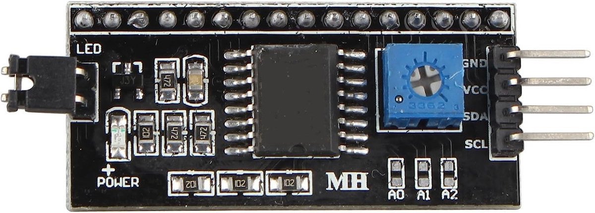 Dailygoods - I2C Adapterplaat - LCD 1602 en 2004 - Arduino Compatibel - DC 5V - Elektronica Accessoire - Voor Projecten - Ideaal voor Hobbyisten