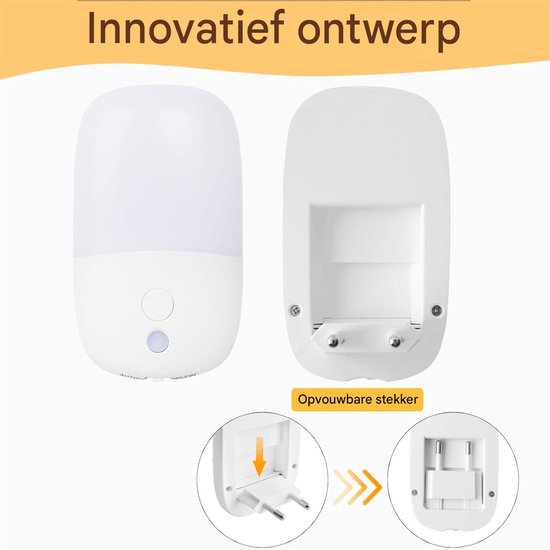 carmdering - Stekkerlamp -LED nachtlampje stopcontact met schemersensor - automatisch aan/uit, 3000K warm wit, energiezuinig, dimbaar, compact ontwerp - gang, slaapkamer, kinderkamer verlichting van Carmdering — afbeelding 3