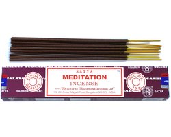 Satya Meditation Wierookstokjes - 1 Doosje 15 Gram - Wierook Stokjes - Premium Wierook