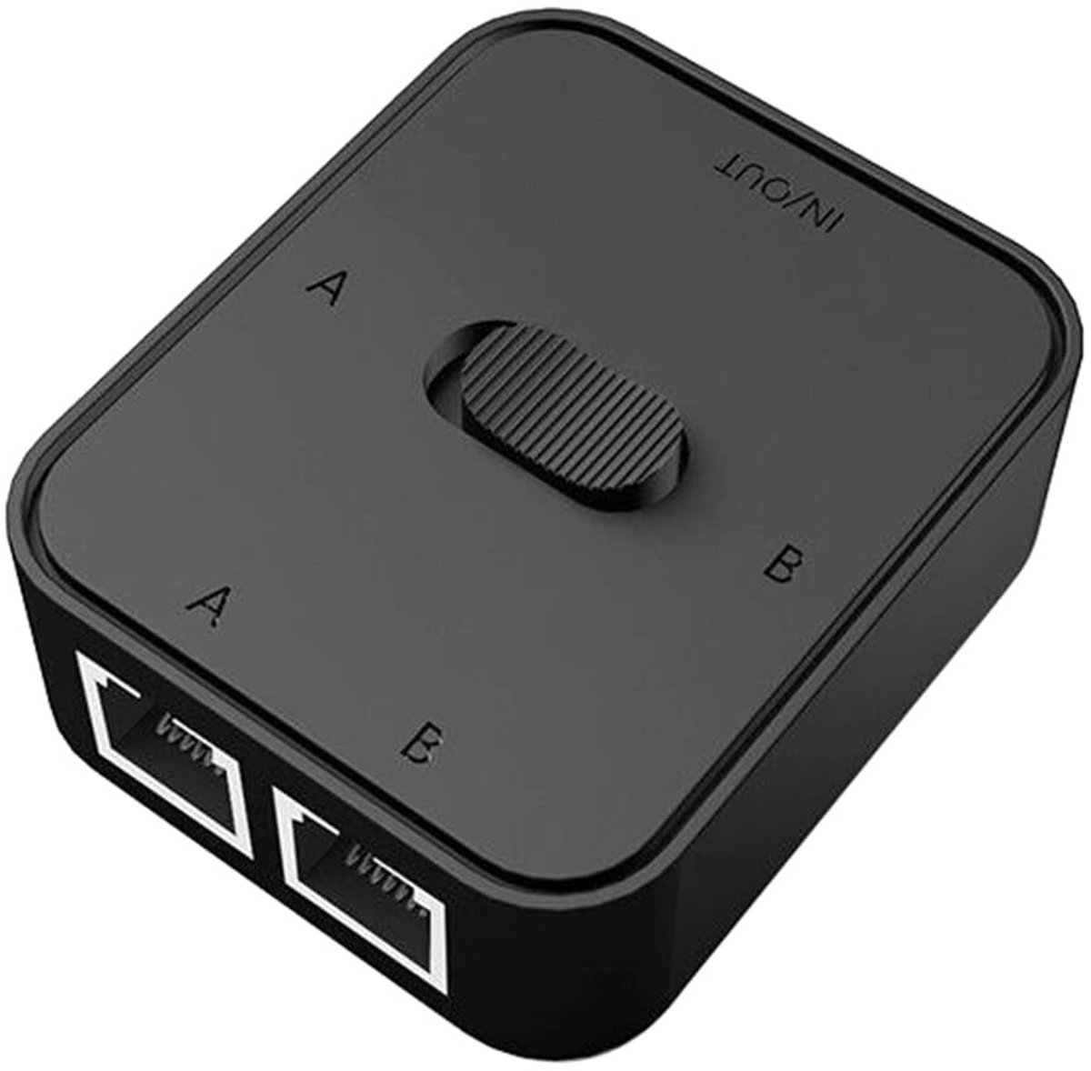 Dailygoods - 2-poorts netwerkschakelaar - Gigabit switch - Plug and play - Zwart - Netwerk hub - Splitter doos - Geschikt voor computer, laptop, gamec