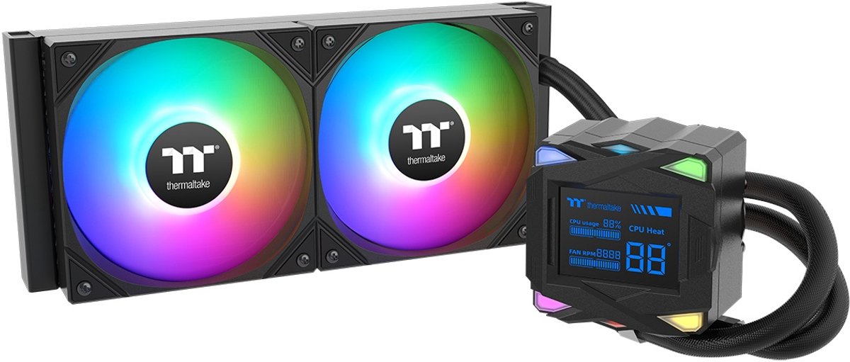 Thermaltake LA240-S ARGB Moederbord Kit voor vloeistofkoeling 12 cm Zwart 1 stuk(s)