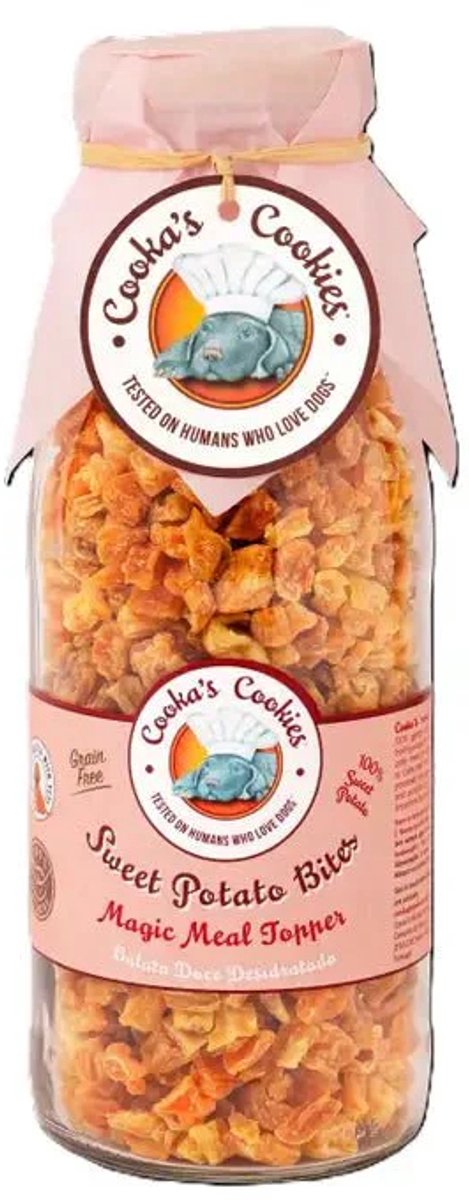 Cooka's Cookies Sweet Potato Bites (250gr) - topper van zoete aardappel stukjes - groenten voor honden
