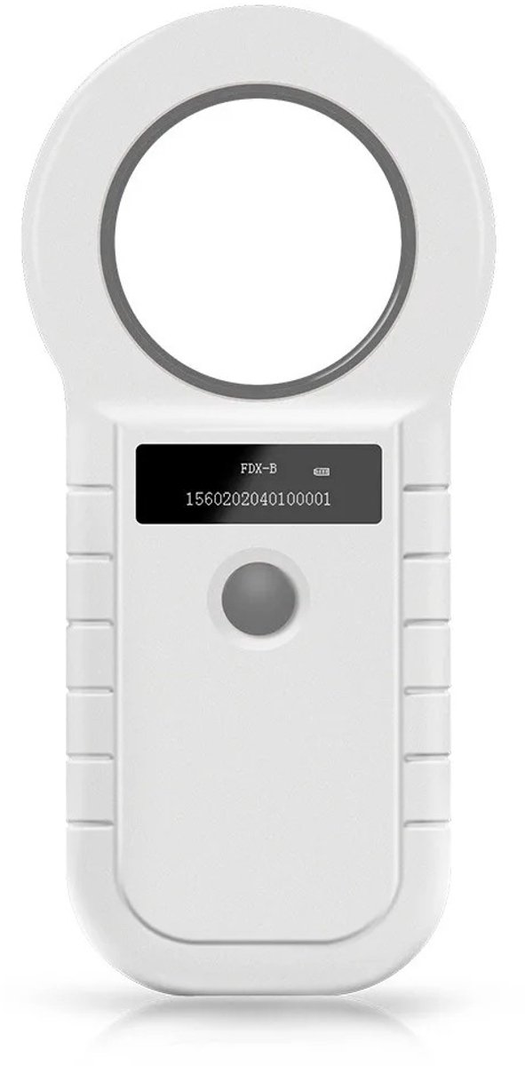 Turold Scanner - Chiplezer - RFID Lezer - RFID Reader - Handheld Chiplezer Wit - EMID FDX-B (ISO1178/85) Hond - Kat - Paard - Koe