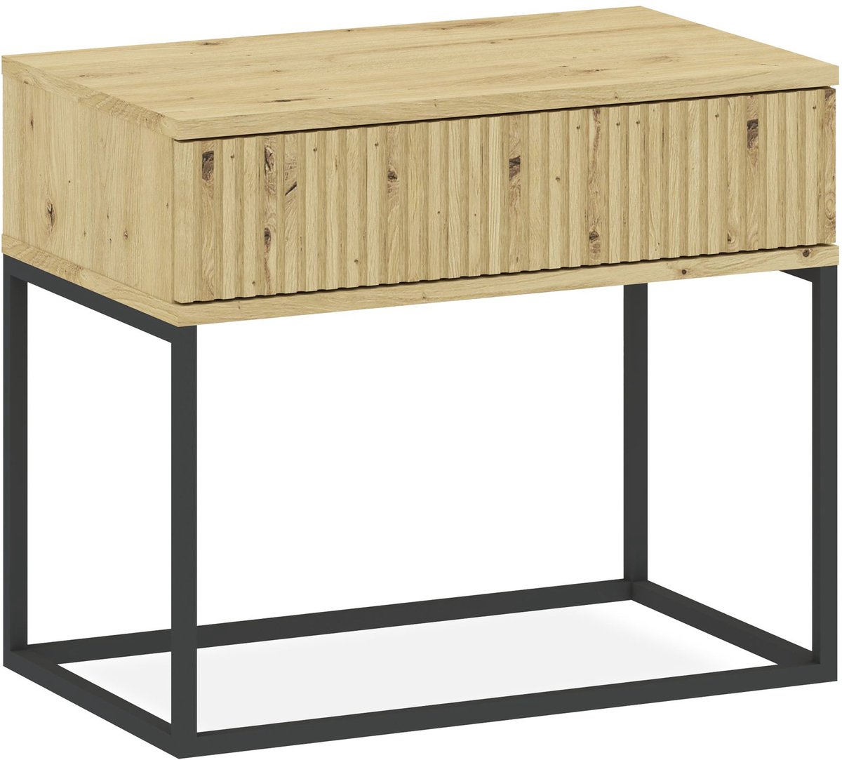 KONSIMO® RECTUS Nachtkastje - met lade - Bijzettafel - Brons - 60x52x39 cm