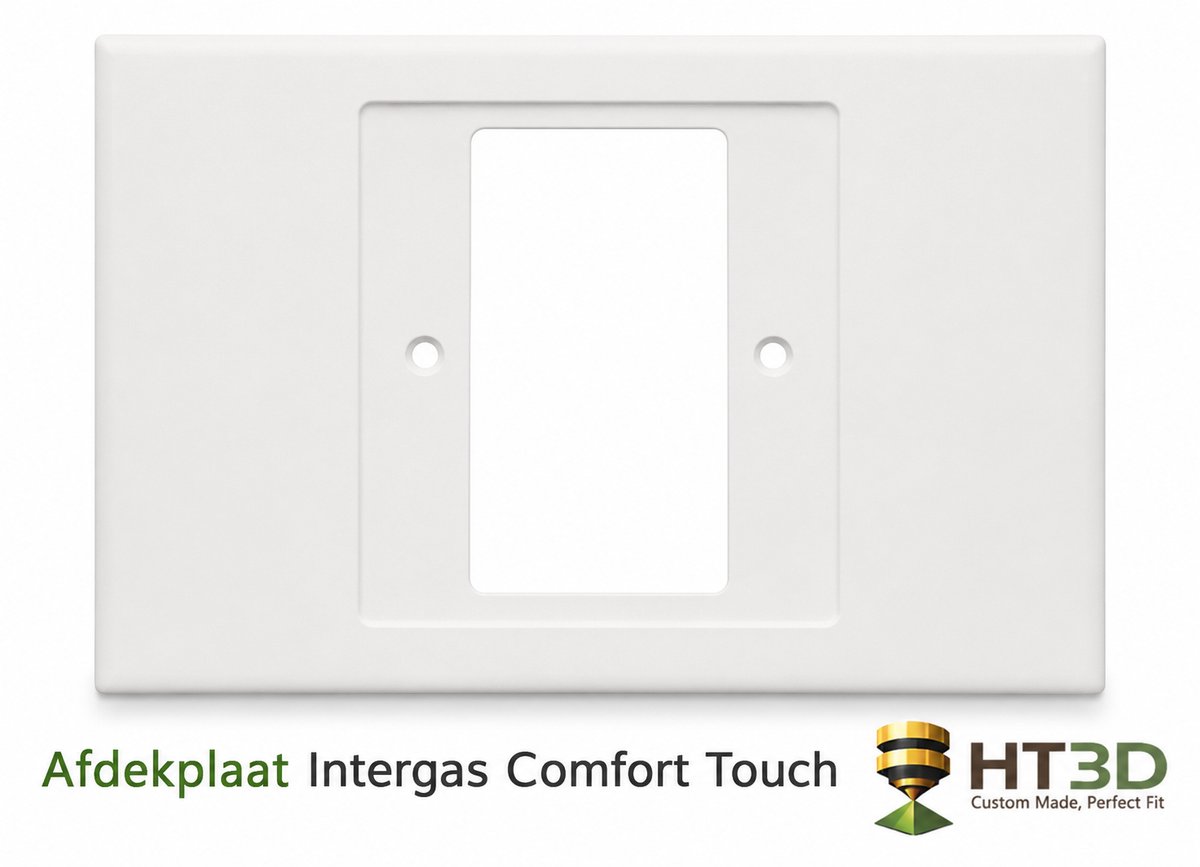 Afdekplaat Intergas Comfort Touch - Wit - Intergas Comfort Touch Thermostaat - Kamerthermostaat - Thermostaat - Muurplaat - Afdekraam - Grondplaat - Houder - HT3D
