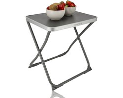 Camping Tafel Inklapbaar - Campingstoel met Tafel - Bijzettafel Opvouwbaar - Kleine Campingtafel voor Caravan, Balkon, Tuin, Strand en Naast Bed - Draagvermogen Kruk 110 kg - Tafel 30 kg