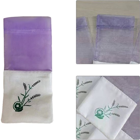 Dailygoods - Lavendel Zak Leeg - Lege Lavendel Tassen - Trekkoord Tassen - Paars Gaas Katoen - Voor Lavendel en Specerijen - 30 Stuks van Dailygoods — afbeelding 5