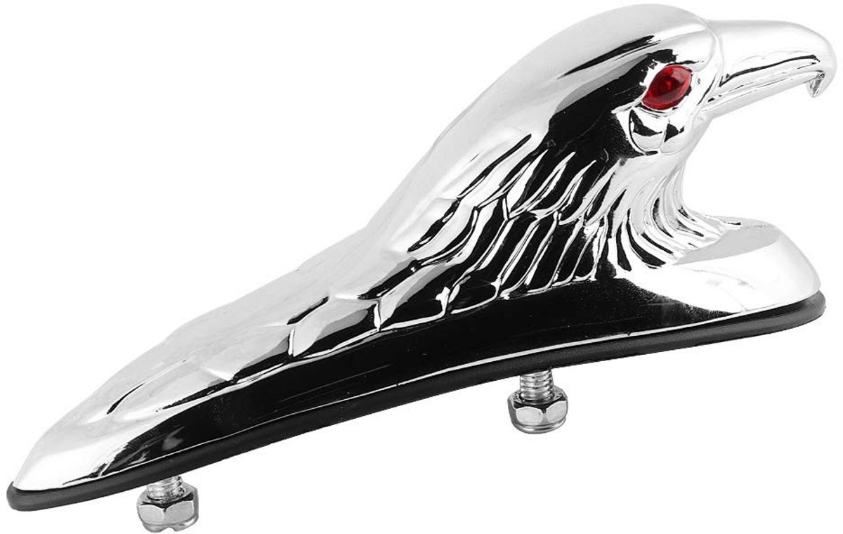Dailygoods - Voorspatbord Eagle Hoofd - Spatbord Motorfiets - Nostalgische Look - Aluminium - Decor Ornament - Geschikt voor Motorfietsen