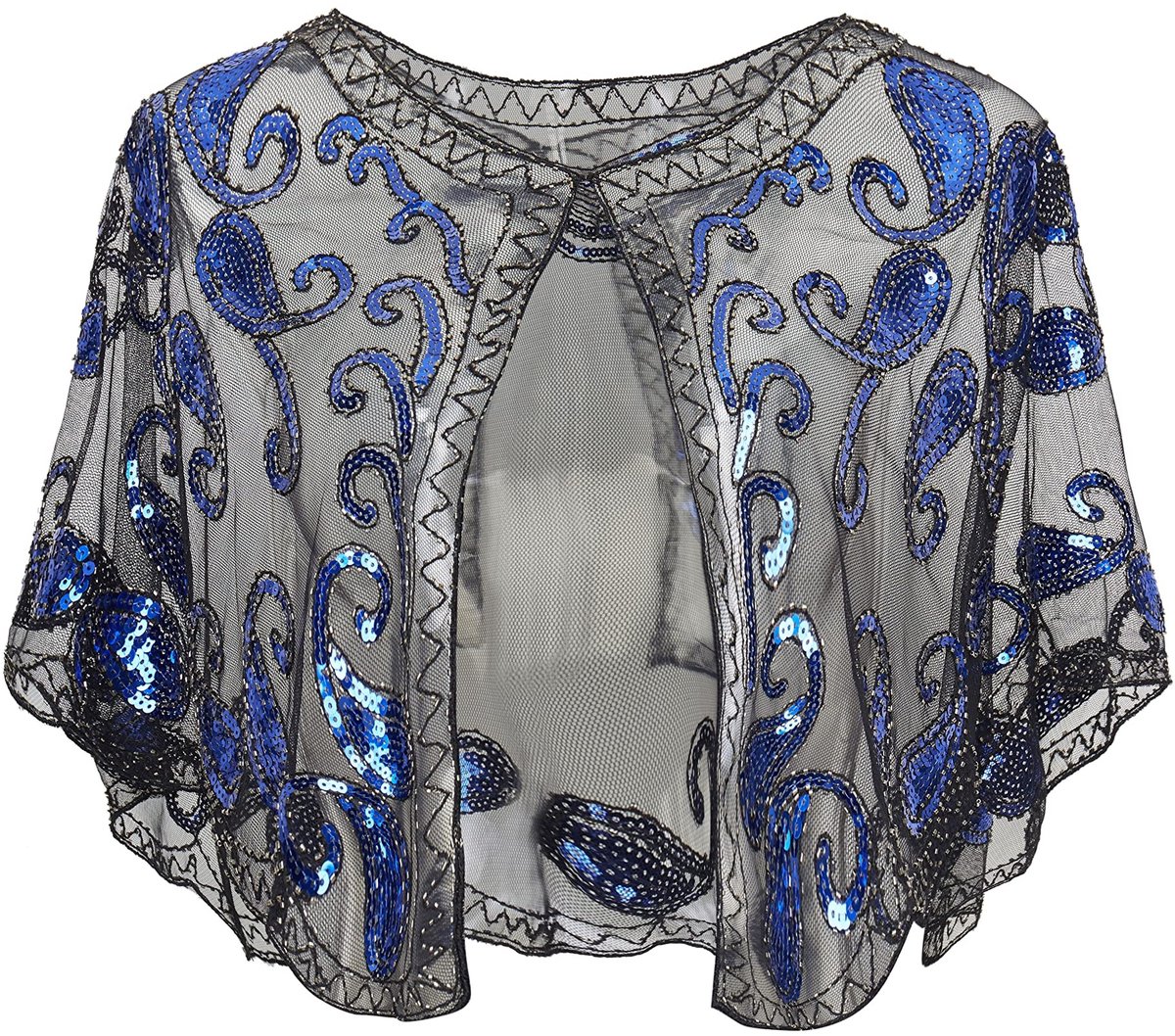 Dailygoods - ArtiDeco Damessjaal - Jaren 1920 - Vintage Chic - Pailletten - Omslagdoek - Modern Elegantie - Perfect voor Avondkleding