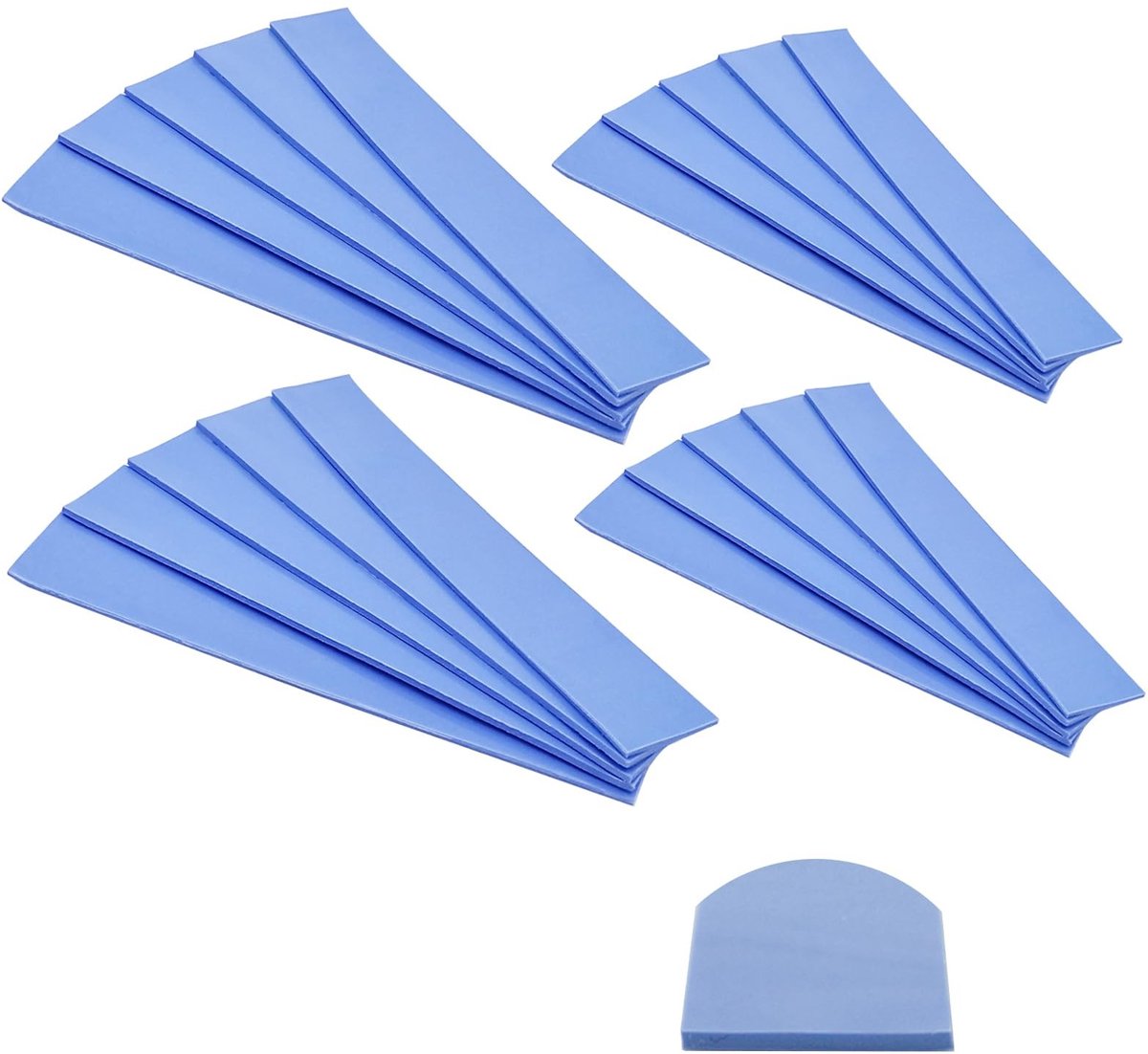 Allecto - Siliconen warmtegeleidingspads - Thermisch pad - Voor SSD-CPU-GPU-koeling - Blauw - Eenvoudig in gebruik - Voor IC-chipsets en meer