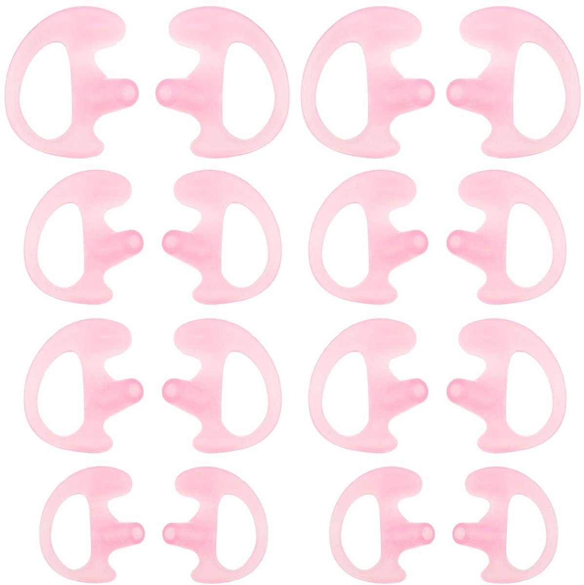 Dailygoods - Siliconen Oordopjes - Geluidsisolatie - Roze - Vervanging voor Coil Tube Audio Kits - Geschikt voor Links en Rechts - 8 Paar