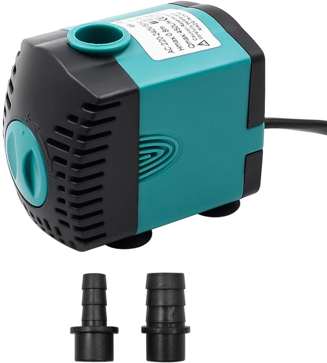 Dailygoods - Mini dompelpomp - Aquariumpomp - Laag stroomverbruik - 450L/H - Hydrocultuurbenodigdheden - Betrouwbare werking - Geschikt voor aquaria e