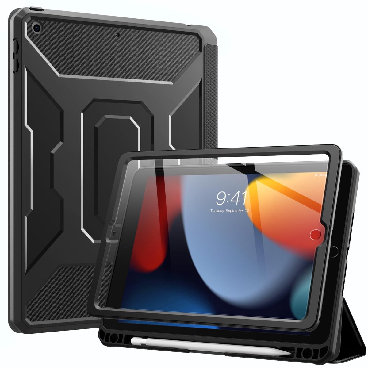 iPad 10.2 Inch Case - Shockproof - Met ingebouwde schermbeschermer - 2019 model - Bescherming - Geschikt voor iPad 9e generatie 2021 - iP