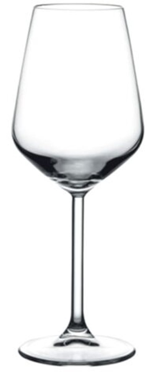 Pasabahce Allegra 440080 - Wijnglazen Set – 6 Delig – 350 ml – Transparant Glas – Rode & Witte Wijn – Vaatwasserbestendig