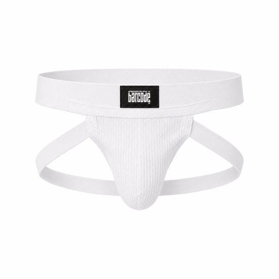 Barcode Berlin Anton Jockstrap White - MAAT S - Heren Ondergoed - Jockstrap voor Man - Mannen Jock