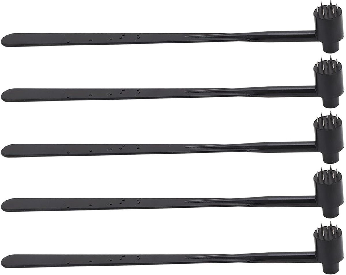 Industriële Hamer - 7-Pin - Sterk en duurzaam - Zwart - Metaal - Werkplaats - Geschikt voor zware klussen - Goudkleurig model - Set van 5 stuks.