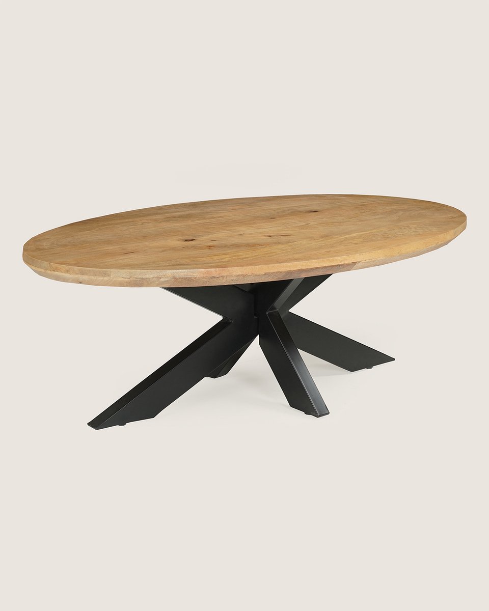 Salontafel 130 cm Mangohout – Ovaal – Elegant Chic