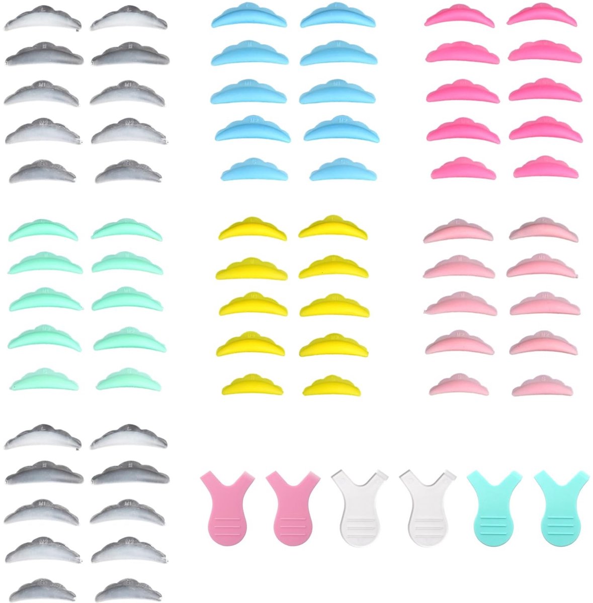 Vlemico - Wimperlifting-set - Professionele wimperstyling - 76-delige wimperpads - Siliconen kwaliteit - Compleet met borstels - Geschikt voor salo...