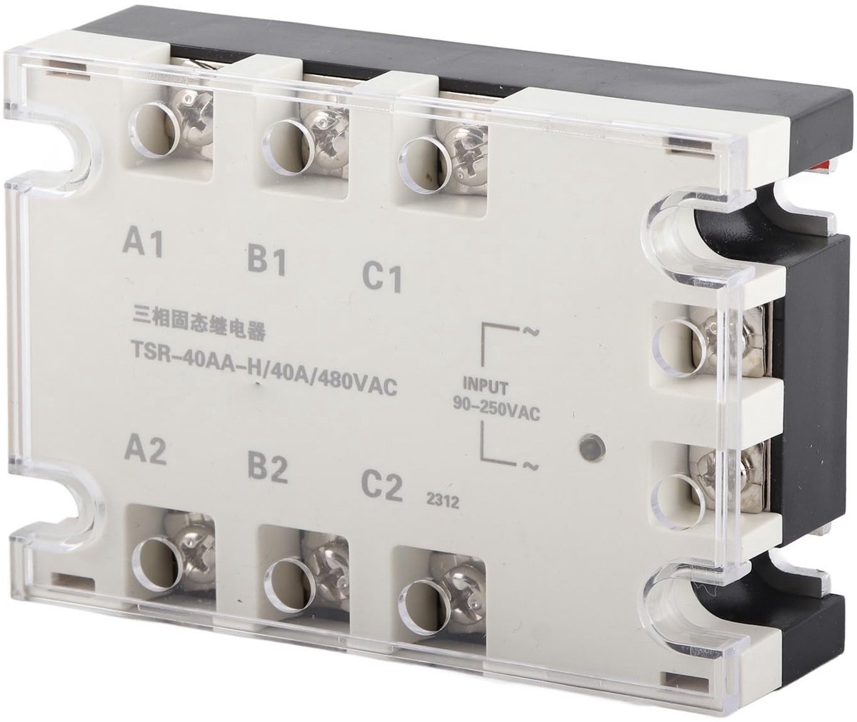Vlemico - Solid State Relay - 3-Fase Schakelapparaat - Betrouwbaar en Snel - 40A 24V AC - Hoogwaardige Schakeltechnologie - Geschikt voor diverse t...