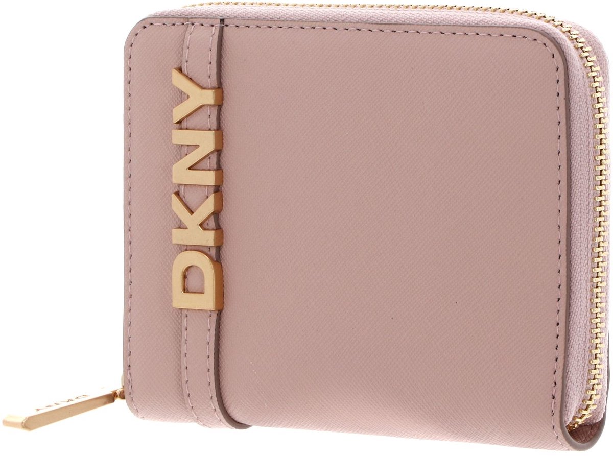 DKNY portemonnee Avril Zip Around Wallet Pale Blsh oud roze