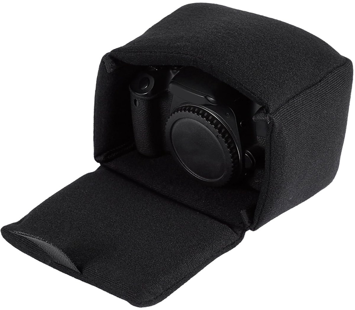 Zeynomax - Velvet Camera Bag - Shockproof Camera Insert - Compact en Veilig - Zwart - Camera Accessoire - Ideaal voor Reis