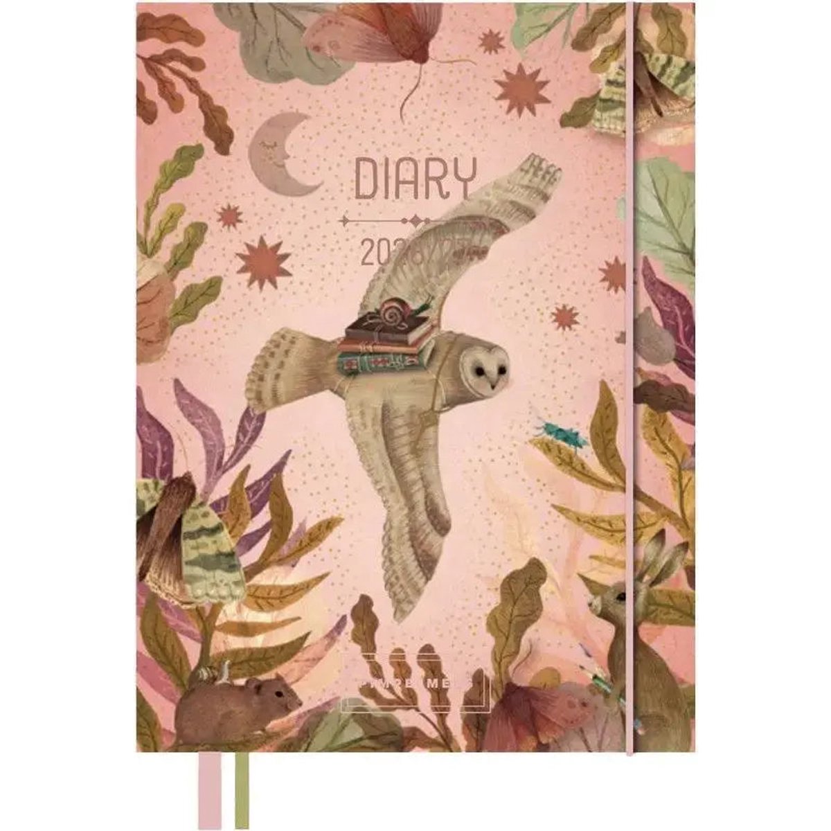 Pimpelmees A5 School agenda 2026 - 2027 Owl Peach