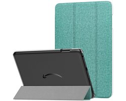 Dailygoods - Kindle Fire HD 8 - Tablethoes - Trifold Stand Cover - Denim Green - PU Leather - Geschikt voor 12/10e Gen 2022/2020