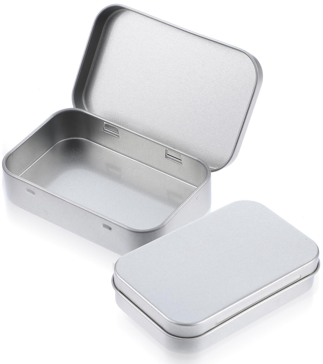 Dailygoods- Opbergdoos Robuust - Metalen Doos - Blikje met Deksel - Mini-Opbergdoos - Container voor Snoep - 95×60×20mm - Goede Afdichtingseigenschappen - Opbergblik