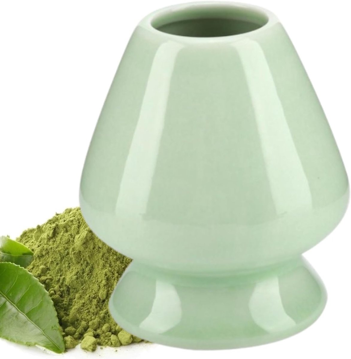 Matcha Whisk Stand - Keramische Houder voor Bamboe - Accessoires voor Theeset - Groen