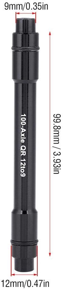 Dailygoods - Fietsnaaf Adapter - 12mm naar 9mm - Lichtgewicht Aluminium - Quick Release - Perfect voor Fietsen - Eenvoudig te installeren - Ideaal voo...