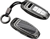 Koolstofvezel Autosleutel Cover voor Audi Modellen - Zinklegering Sleutelhanger Bescherming en Stijl voor Q8 A6 A3 A8 C8 S6 RS6 A7 S7 RSQ8 8Y D5 4N RS Etron GT Q4 Q7