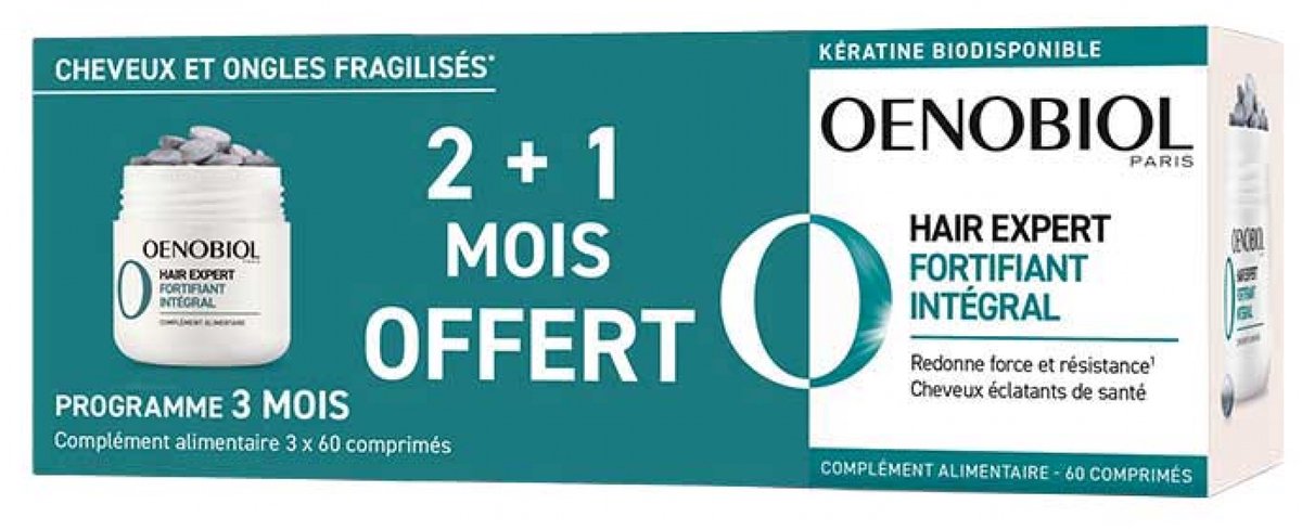 Oenobiol Hair Expert Fortifiant Intégral 2 Maanden + 1 Maand Gratis