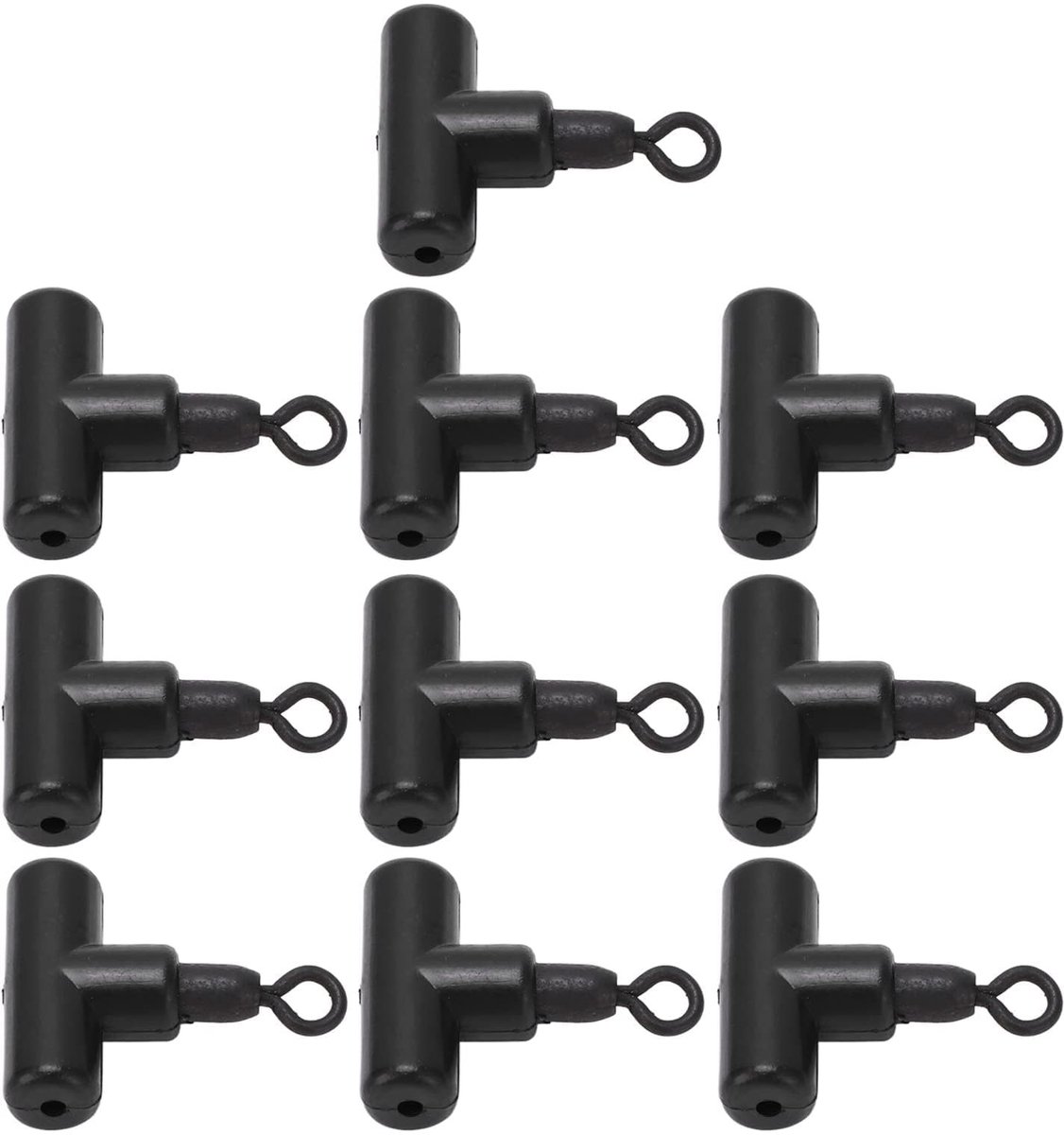 Dailygoods- Draaikoppeling 10 Stuks - Drieweg Draaikoppeling - Vissnoer Connector - Hoogwaardige Koper - Corrosiebestendig - Geschikt voor Zoet- en Zoutwater - Draaikoppelingen