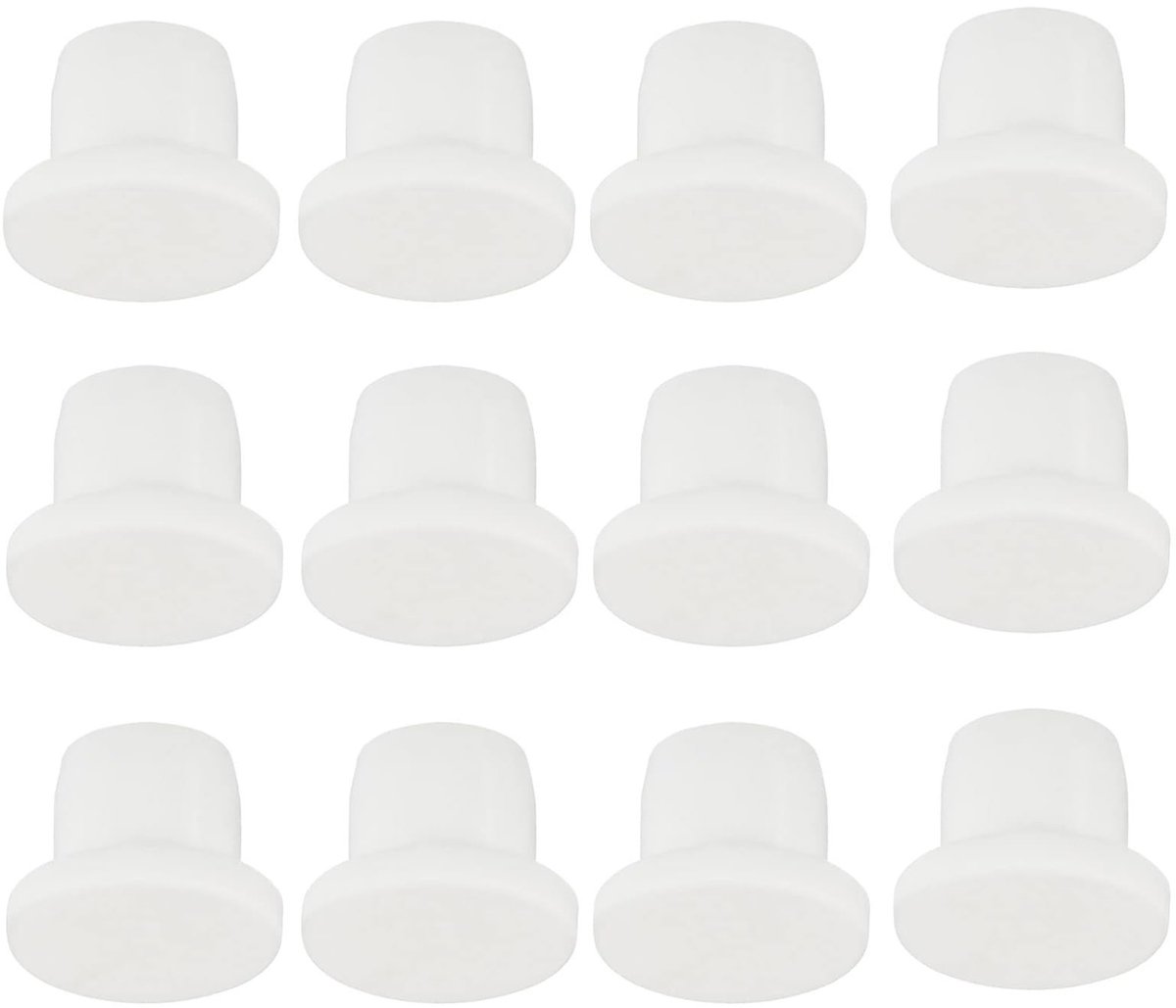 Dailygoods- Hole Plug 12 Stuks - Siliconen Stopper - Flexibele Stopper - Zachte Stopper - Voor 9-10mm Gat - Wit