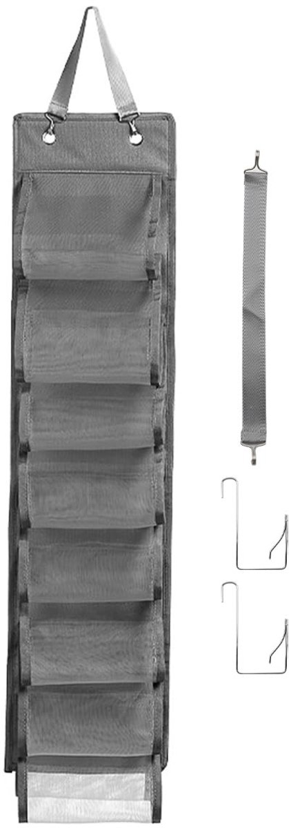 BRENZOOS- Opbergorganizer 16-delig - Opvouwbare Opbergzak - Kleding/T-shirt/Hangende Organizer - Mesh Ontwerp - 24 x 22 x 4.5 cm - Lichtgewicht 300 gram