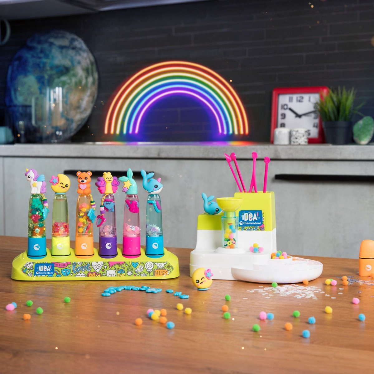 Clementoni iDea - Pennen Creatiestudio - Knutselpakket vol Accessoires - Kawaii Glitterpennen - Het Creatieve Cadeautje - Vanaf 6 jaar — afbeelding 5