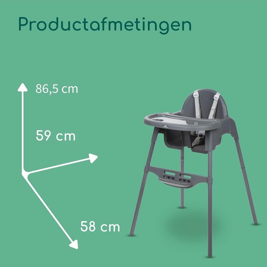 2-in-1 Verstelbare Kinderstoel en Babystoeltje voor Kinderen van 6 Maanden tot 3 Jaar, Lichtgewicht en Draagbaar van Hauck — afbeelding 5