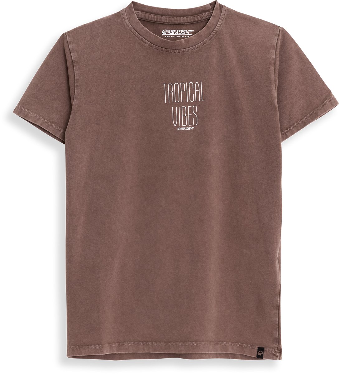 4PRESIDENT T-shirt jongens - Stone gray - Maat 110