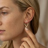 Lundholm Elvine Oorbellen Dames Goudkleurig - Statement Oorbellen 2 cm - Premium Stainless Steel Jewellery PVD Goud Verguld - Hypoallergene Sieraden - Vrouwen Cadeautjes - Kerst Cadeau Vrouw en Vriendin - my Lundholm