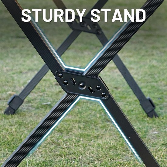 Inklapbare buiten tafel, hoogte verstelbaar, aluminium frame, draagbaar met tas — afbeelding 3