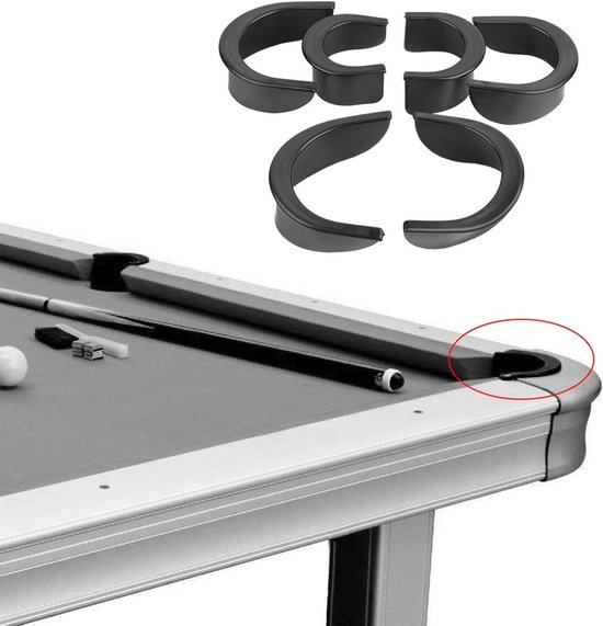 6 Stuks Pooltafel Pocket Liners, Slijtvast Rubber Accessoire voor Biljart, Ideaal voor Buiten en Kinderen — afbeelding 5