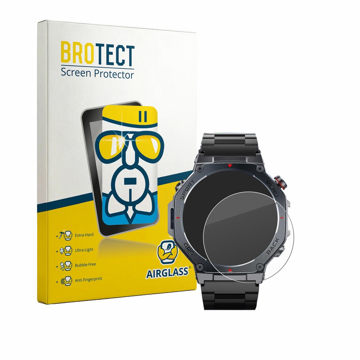 Screenprotector voor Jugeman V20 1.43" Beschermglas transparant